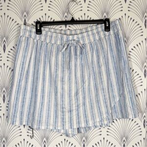 Cato Blue and White Striped Skort